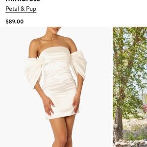Petal & Pup White Off-Shoulder Dress